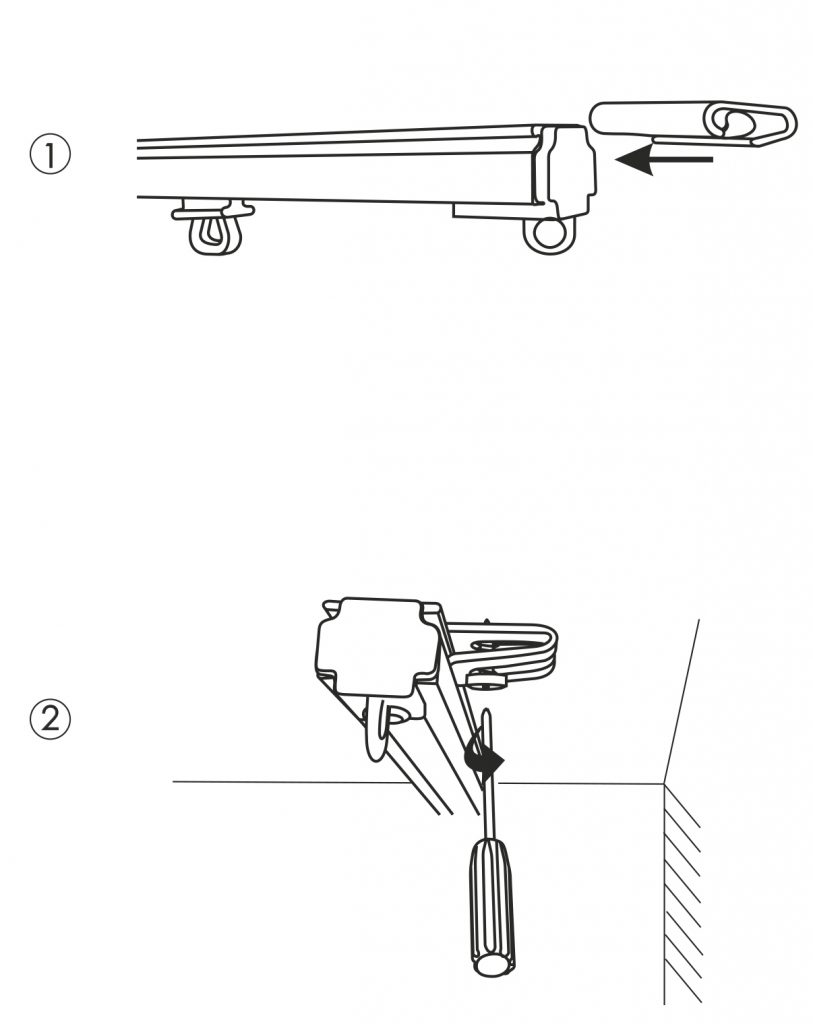 Montering U-skena instruktioner, Hasta