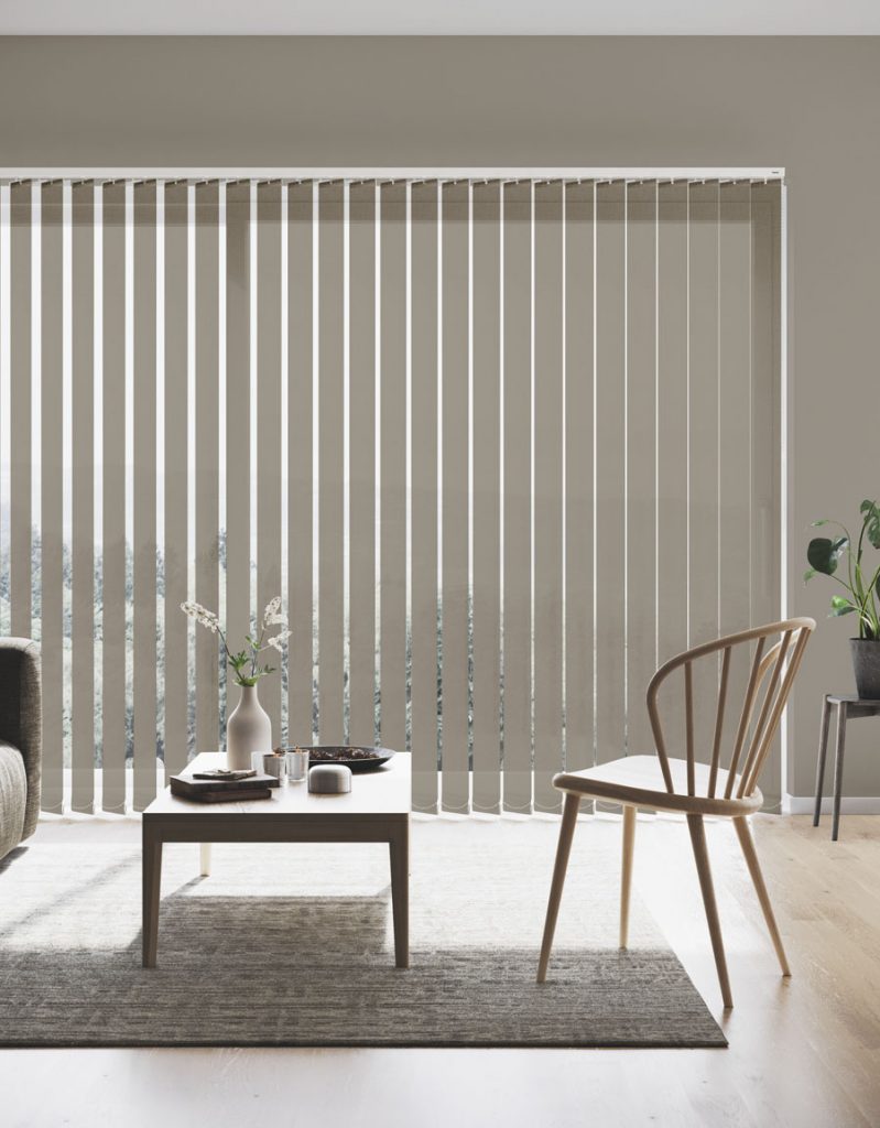 Lamellgardin Opti Pro, avskärmande Sapphire, måttillverkad, brun